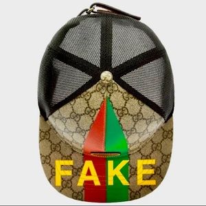 GUCCI FAKE NOT MESH BACKED BASEBALL CAP